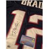 Image 2 : TOM BRADY AUTOGRAPHED NEW ENGLAND PATRIOTS JERSEY (MOUNTED MEMORIES COA)