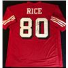 Image 1 : JERRY RICE SAN FRANCISO 49'ERS DUAL AUTOGRAPHED JERSEY (FRONT AND BACK AUTO)