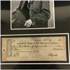 Image 2 : ABRAHAM LINCOLN SIGNED BANK CHEQUE DISPLAY (REPLICA)