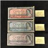 Image 1 : 1954 CANADIAN $2, $5 & $10 DOLLAR BILLS