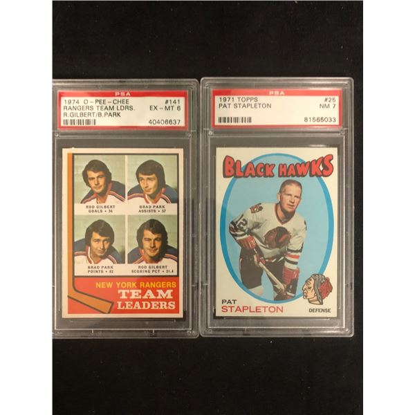 EARLY 1970s O-PEE-CHEE/ TOPPS GRADED HOCKEY CARD LOT