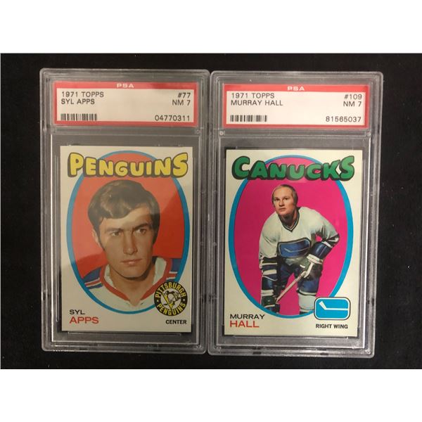 1971 TOPPS GRADED HOCKEY CARD LOT (APPS/ HALL)