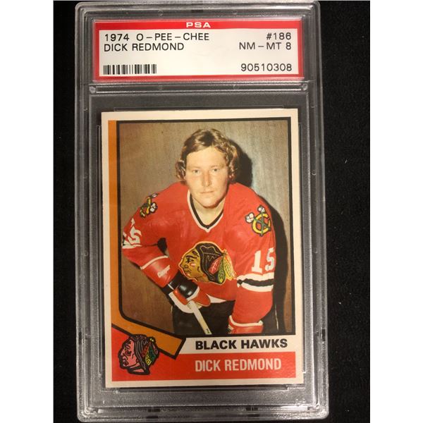 1974 O-PEE-CHEE #186 DICK REDMOND (NM-MT 8)