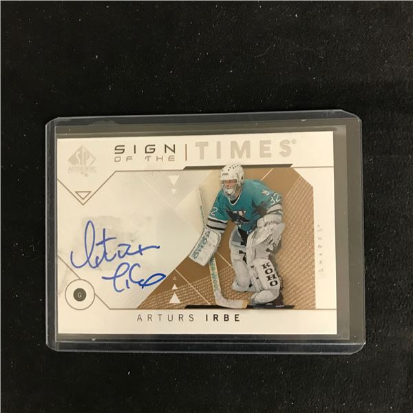 2018-19 SP Authentic Sign of the Times 2019-20 Update Arturs Irbe #SOTT-AI Auto