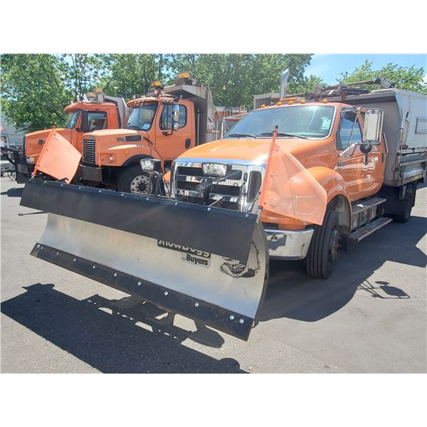 2010 FORD F-650 PRO LOADER XL, 4DR DUMP TRUCK, ORANGE, VIN # 3FRNW6GA3AV249409