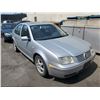 Image 2 : 2001 VOLKSWAGEN JETTA, 4DR SEDAN, GREY, VIN #3VWSP29MX1M218657