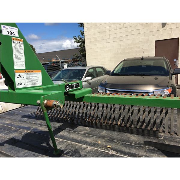 JOHN DEERE PRAIRIECOAST FRONTIER LR2072 LANDSCAPE RAKE ATTACHMENT