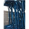 Image 2 : 6 BLUE 10' UPRIGHT PALLET RACKING AND 30 ORANGE 8' CROSS BRACES