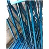 Image 2 : 6 BLUE 10' UPRIGHT PALLET RACKING AND 30 ORANGE 8' CROSS BRACES