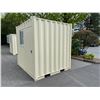 Image 3 : BEIGE PORTABLE OFFICE CONTAINER W87" X L108" X H99" WITH WINDOW AND LOCKING MAN DOOR