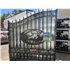 Image 2 : GREATBEAR BLACK 14' BI-PARTING WROUGHT IRON GATE WITH DEER ARTWORK IN CENTER