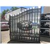 Image 2 : GREATBEAR BLACK 14' BI-PARTING WROUGHT IRON GATE WITH DEER ARTWORK IN CENTER