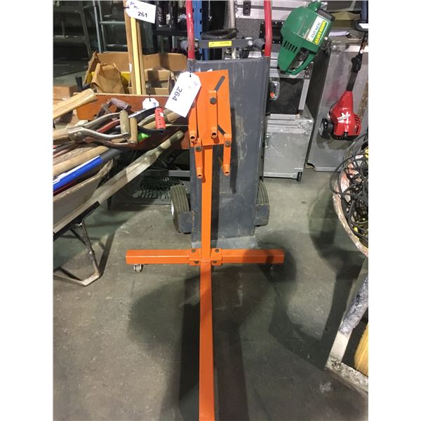 ORANGE INDUSTRIAL MOBILE ENGINE STAND 750LBS CAPACITY, ADJUSTABLE SAWHORSE AND MULTI PURPOSE