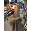 Image 1 : ORANGE INDUSTRIAL MOBILE ENGINE STAND 750LBS CAPACITY, ADJUSTABLE SAWHORSE AND MULTI PURPOSE