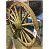 Image 1 : ANTIQUE WOODEN WAGON WHEEL