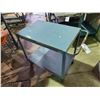 Image 2 : BLUE INDUSTRIAL 2 TIER MOBILE METAL PRODUCT CART