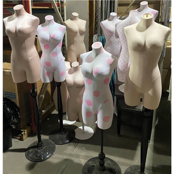 11 mannequins with stands