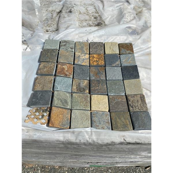 A pallet of Stone tiles (approx. 596 pieces)