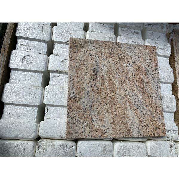 A pallet of granite 1ft x 1ft Kashmir white/yellow