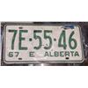 Image 2 : 1967 and 1972 Alberta number plates
