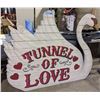Image 1 : Swan 'Tunnel of Love'  Wooden Sign Board