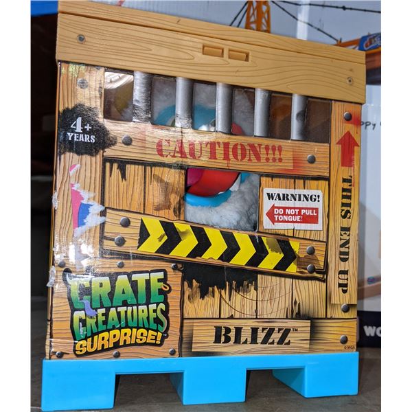 four boxes that sort of toys crate creatures building blocks toy crane and perfect petzzz