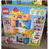 Image 7 : five boxes of toys Lego duplo mini robot Disney red cash register and Mini piano