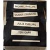 Image 2 : project Blue book chair name tags