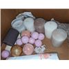 Image 2 : Box of assorted candles bath bombs and cups