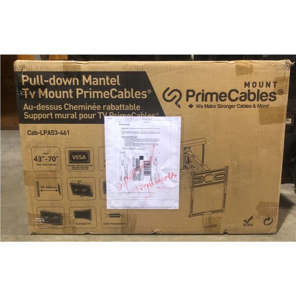 fall down mental TV mount Prime cables 77x51x15.5 CM approx