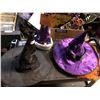 Image 2 : large lot off Halloween items including signage witch hats paintings pumpkin light set and miscellan