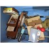 Image 2 : 3 wooden boxes of miscellaneous including cartridge tapes, reversing drum switch and more!!