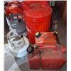 Image 4 : A large lot of Jerry cans (assorted sizes) and 2 small propane tanks