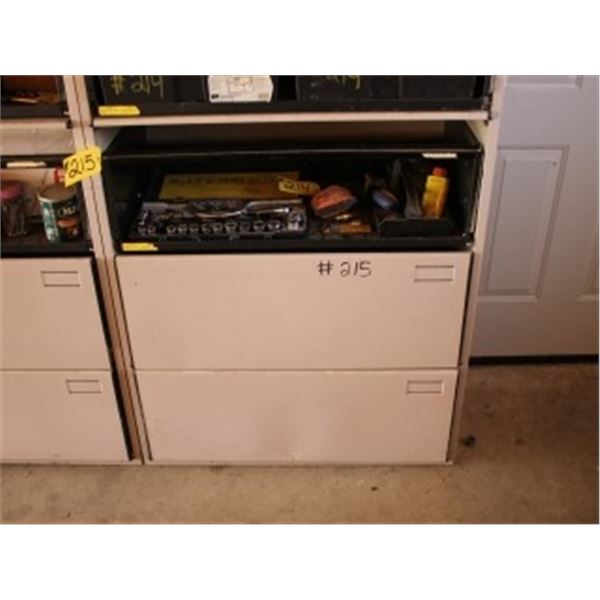 4 DRAWER METAL CABINET  (CONTENTS NOT INCLUDED)