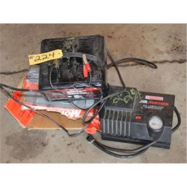 BATTERY CHARGER & AIR COMPRESSOR