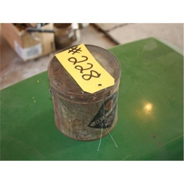 METAL "HALF 'N HALF" TOBACCO CAN