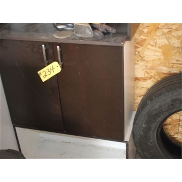 2 PIECE WOOD CABINET