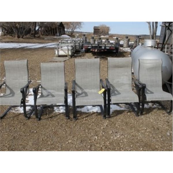 5 METAL LAWN CHAIRS