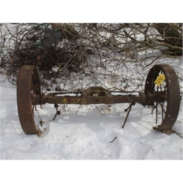 METAL AXLE WITH STEEL WHEELS
