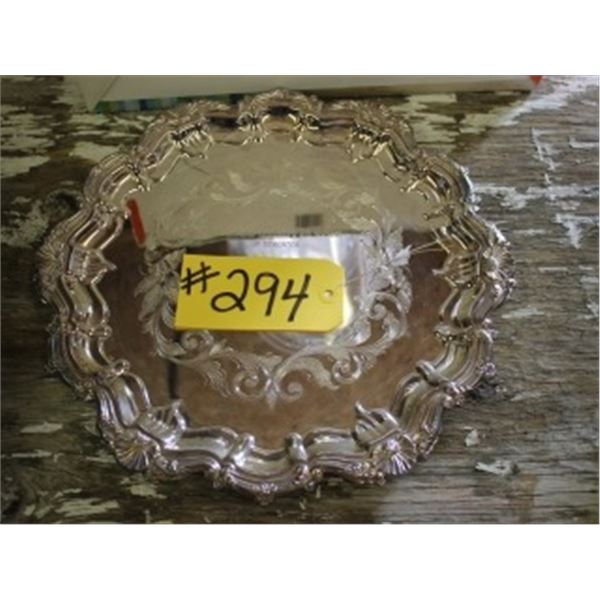SILVER COLORED PLATTER