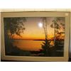 Image 1 : "SUNSET AT WABAMUN LAKE" PAINTING