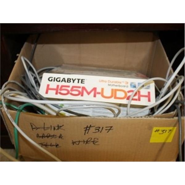 BOX OF ASSORTED CABLES