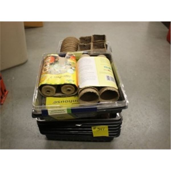 LOT OF JIFFY GREENHOUSE SUPPLIES