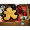 Image 1 : BOX OF ASSORTED CHRISTMAS DECORATIONS