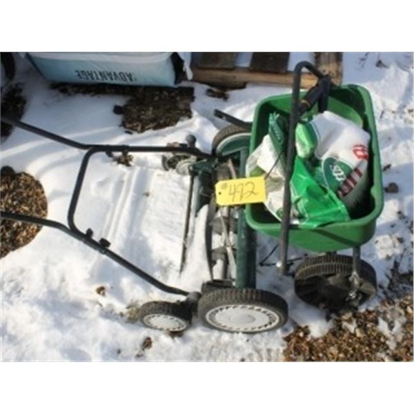 MANUAL MOWER & FERTILIZER SPREADER