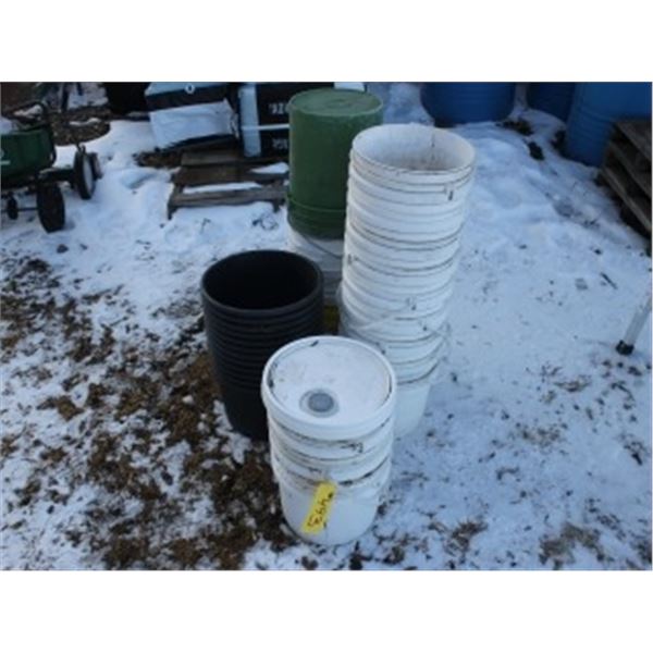 ASSORTED PLASTIC PAILS