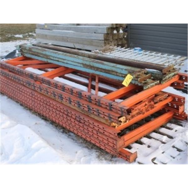 PALLET RACKING (APPROX. 13 BRACES & APPROX 6 UPRIGHTS)