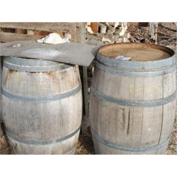2 - OAK WHISKEY BARRELS (SELLING TOGETHER )