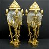 Image 1 : A pair of crystal and bronze dore lidded u