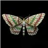 Image 2 : 18k gold diamond; emerald and ruby butterf
